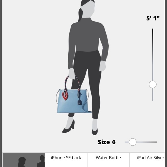 Kate Spade Blue Shoulder Bag with Scarf Accent - Picture 8 of 9